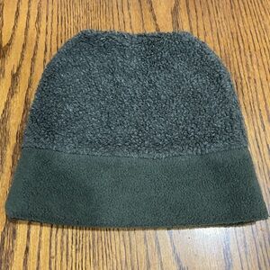 Warm soft green gray beanie